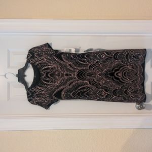 Black and gold accent dress